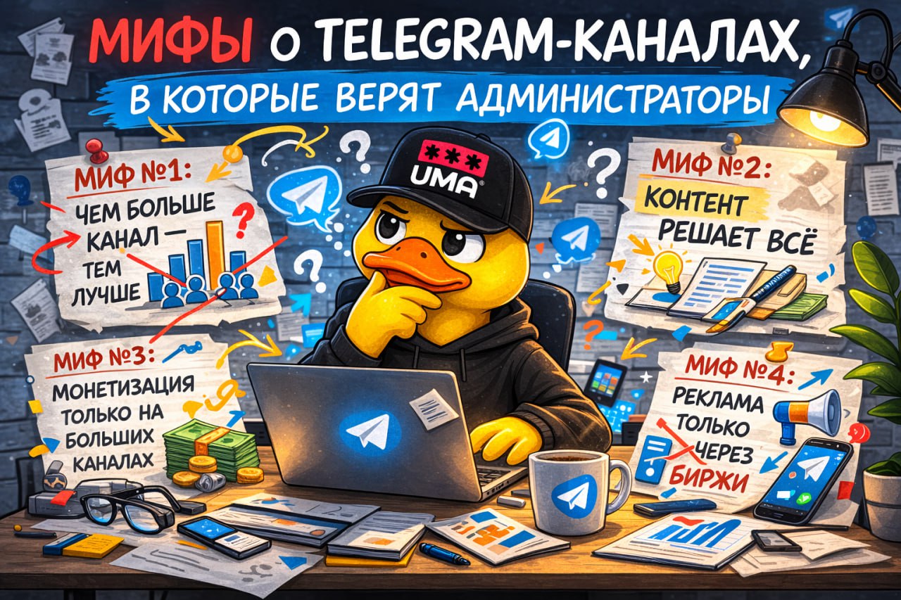 В мире Telegram-каналов существует множество мифов, которые могут сбить с толку даже опытных администраторов. Один из самых распространённых — иллюстрация 1