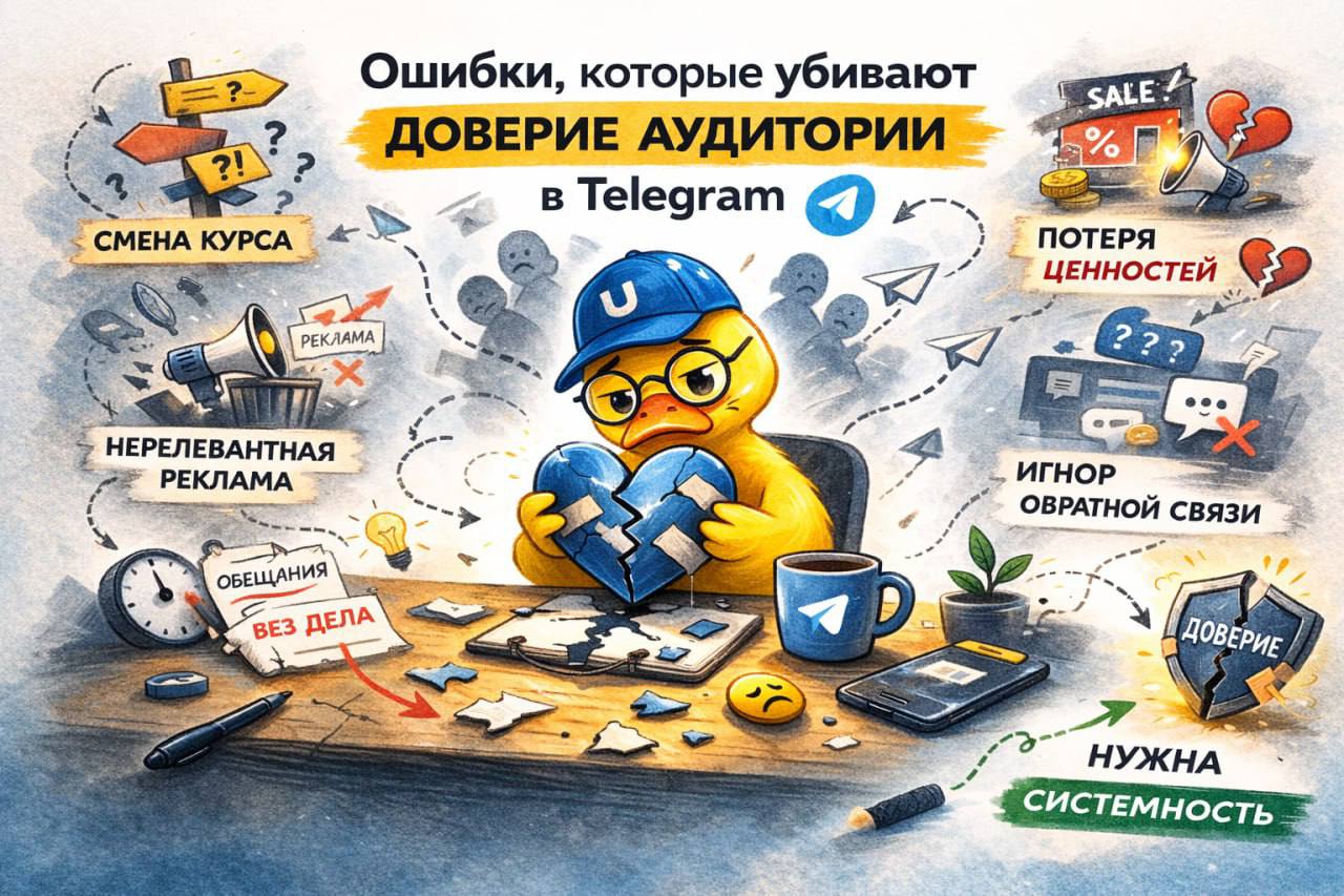 Доверие аудитории в Telegram — это как любимая кружка: легко разбить, но сложно починить. Часто администраторы каналов сами подрывают его, н — иллюстрация 1
