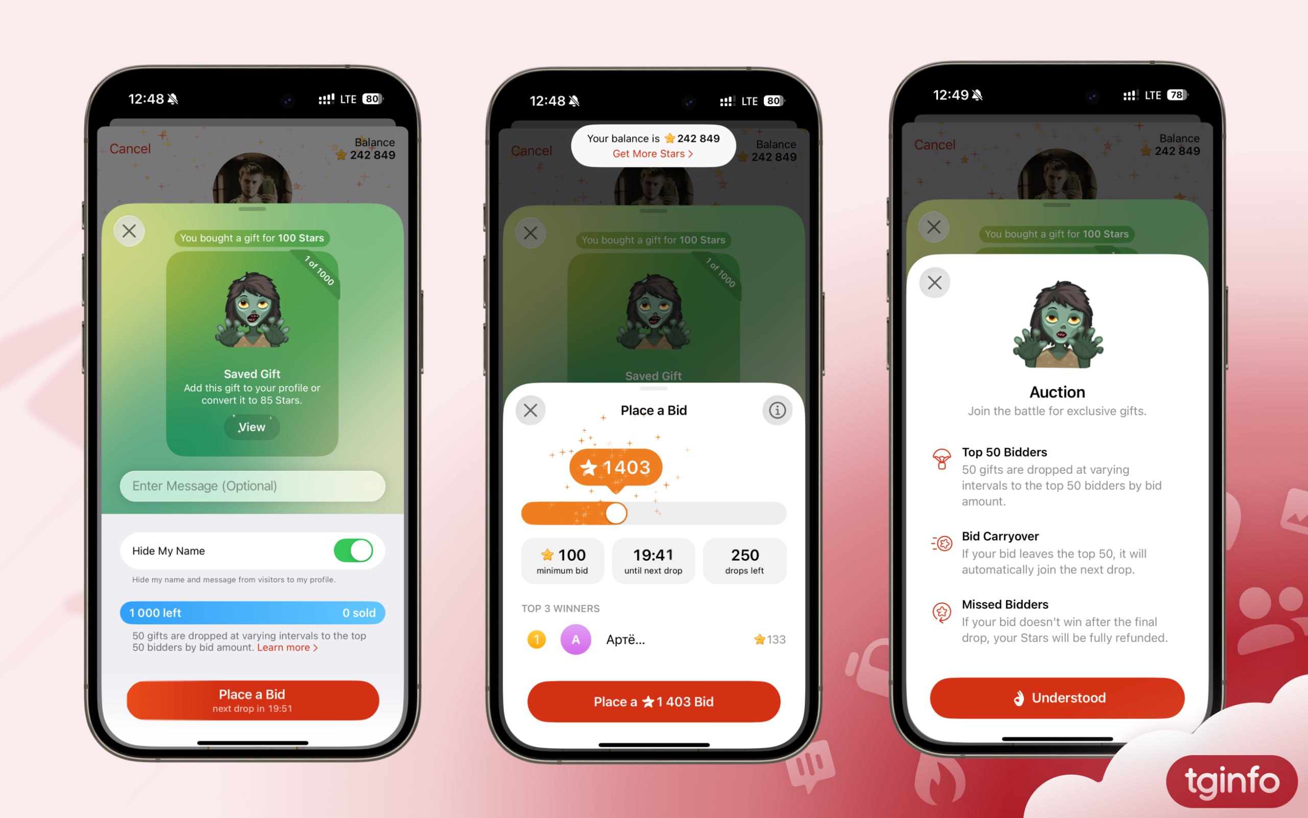 В новой версии Telegram для iOS под номером 12.2 была замечена любопытная функция — аукцион для покупки лимитированных подарков. Теперь поль — иллюстрация 1