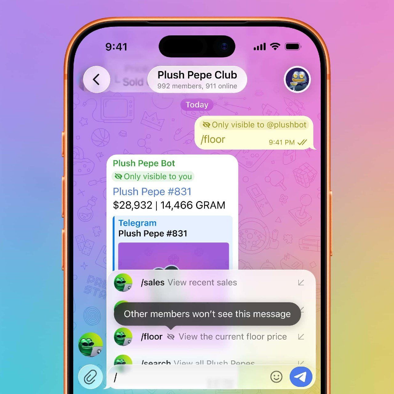 Теперь в Telegram появилась возможность отправлять приватные команды ботам в групповых чатах! Это значит, что вы можете получать ответы от б — иллюстрация 1